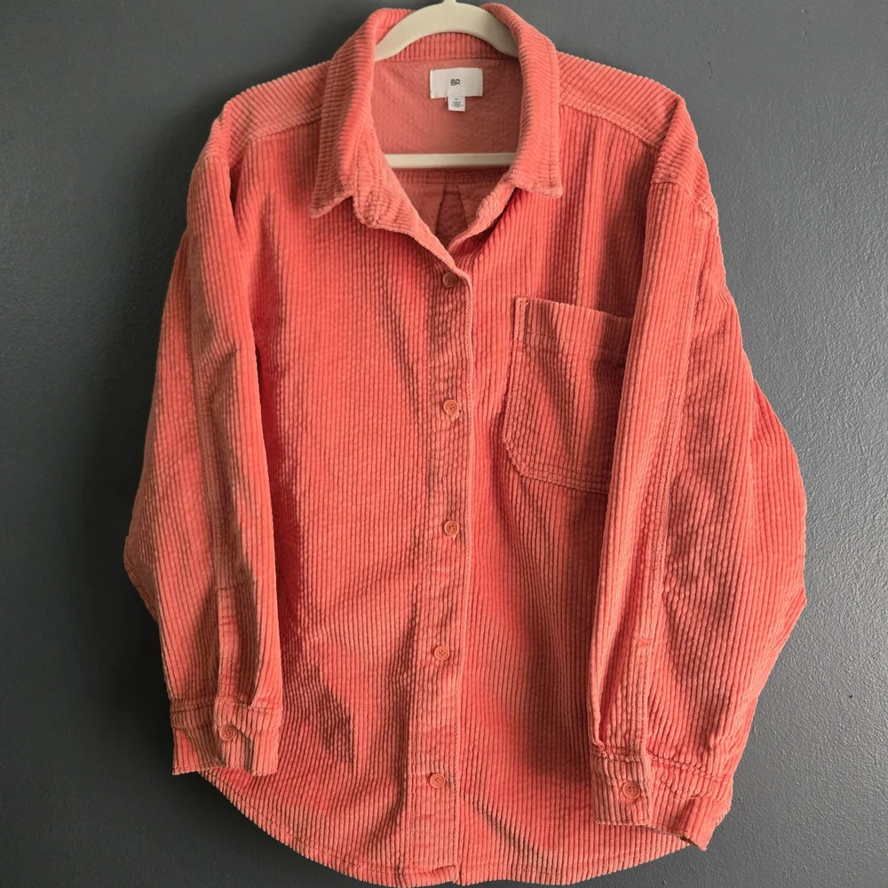 BP By Nordstrom Coral Chunky Corduroy Shacket Shirt Jacket - Picture 4 of 4